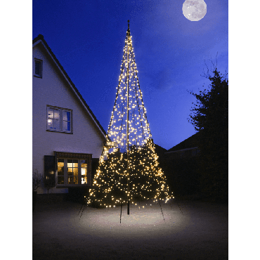 Fairybell 6 meter - Vlaggenmast Kerstboom - 1200 LED Lampjes - Twinkel - Warm wit
FANL-600-1200-03-EU