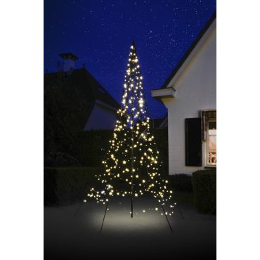 Fairybell 3 meter - Vlaggenmast Kerstboom - 480 LED Lampjes - Twinkle - Warm wit